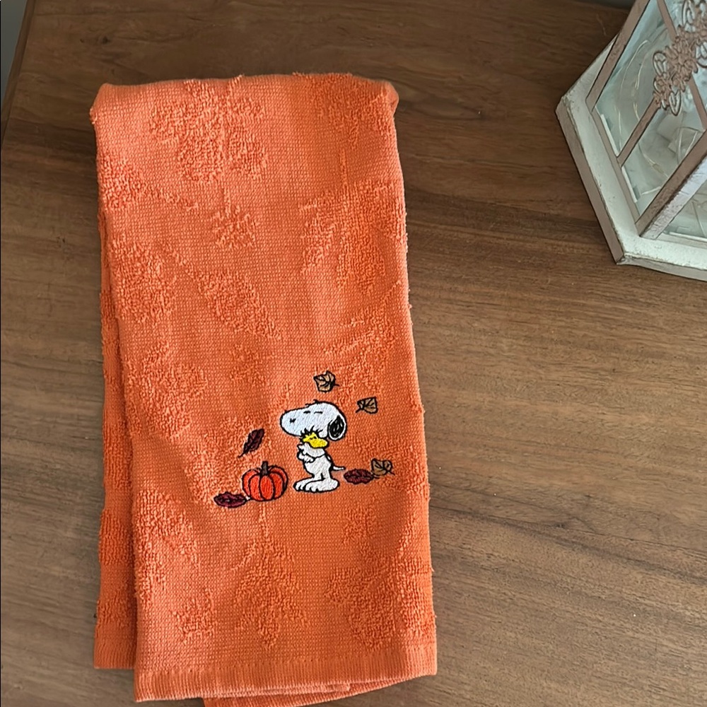 Snoopy Embroidered Kitchen Towel